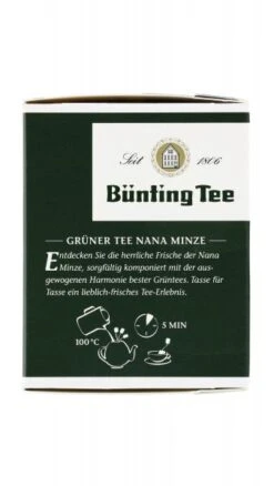 Bünting Tee Grüner Tee Nana Minze -Lebensmittel Verkäufe 1101010661 4008837214160 03