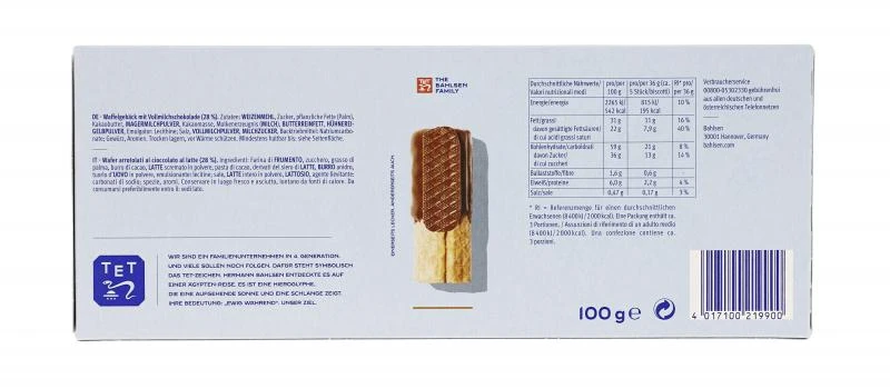 Bahlsen Waffeletten Vollmilch 2 Bahlsen Waffeletten Vollmilch – Bild 2