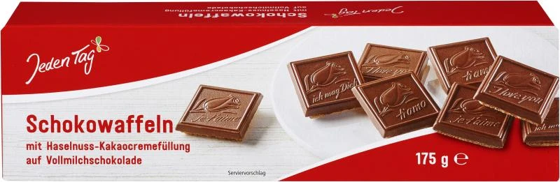 Jeden Tag Schokowaffeln Vollmilch 1 Jeden Tag Schokowaffeln Vollmilch