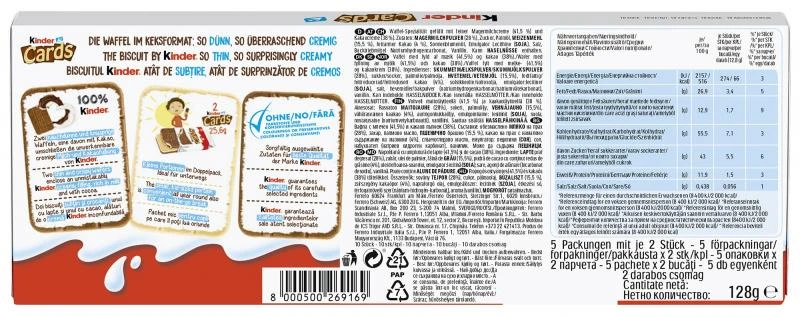 Kinder Cards Kekswaffel Mit Milch Und Kakao 3 Kinder Cards Kekswaffel Mit Milch Und Kakao – Bild 3