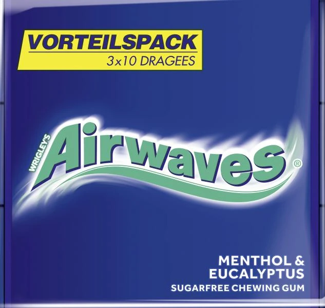 Airwaves Menthol & Eucalyptus Kaugummi Zuckerfrei 1 Airwaves Menthol & Eucalyptus Kaugummi Zuckerfrei