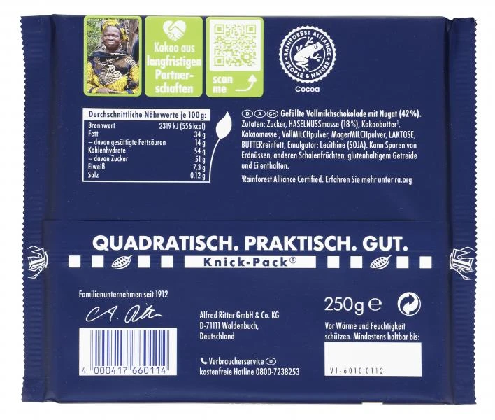 Ritter Sport Grosse Liebe Nugat 2 Ritter Sport Grosse Liebe Nugat – Bild 2