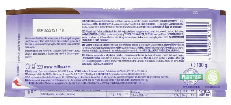 Milka Tafel Noisette 2 Milka Tafel Noisette – Bild 2