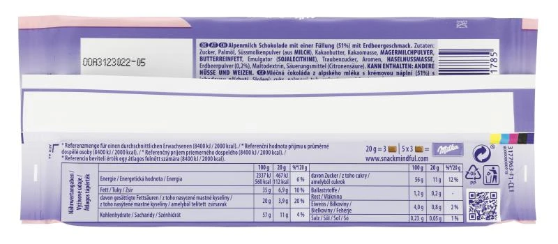 Milka Tafel Erdbeer-Joghurt 3 Milka Tafel Erdbeer-Joghurt – Bild 3