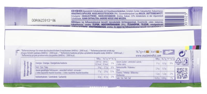 Milka Tafel Haselnuss 3 Milka Tafel Haselnuss – Bild 3
