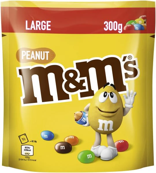 M&M'S Peanut Schokolinsen 1 M&M'S Peanut Schokolinsen