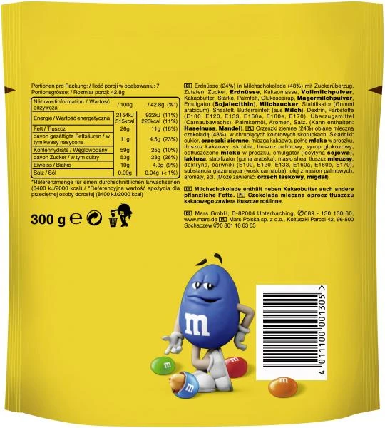 M&M'S Peanut Schokolinsen 2 M&M'S Peanut Schokolinsen – Bild 2