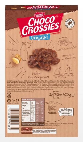 Nestlé® Nestlé Choco Crossies Original Cornflakes Und Mandeln Mit Milchschokolade 2 Nestlé® Nestlé Choco Crossies Original Cornflakes Und Mandeln Mit Milchschokolade – Bild 2
