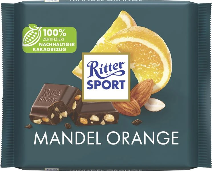 Ritter Sport Bunte Vielfalt Mandel Orange 1 Ritter Sport Bunte Vielfalt Mandel Orange