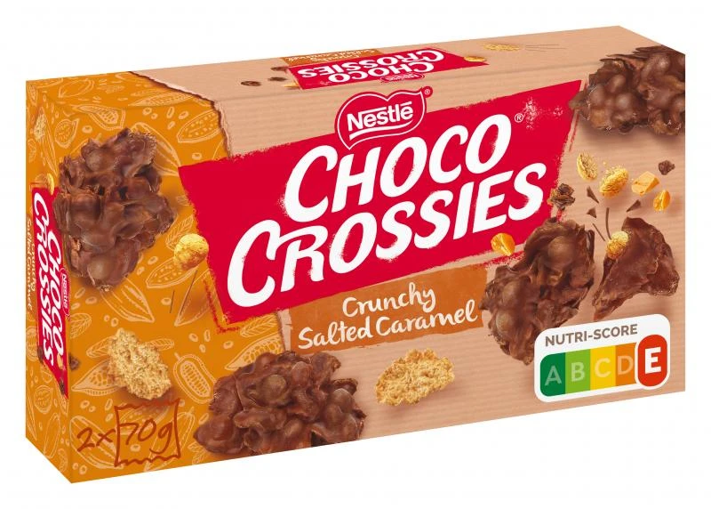 Nestlé® Nestlé Choco Crossies Crunchy Salted Caramel, Umhüllt Von Milchschokolade 1 Nestlé® Nestlé Choco Crossies Crunchy Salted Caramel, Umhüllt Von Milchschokolade