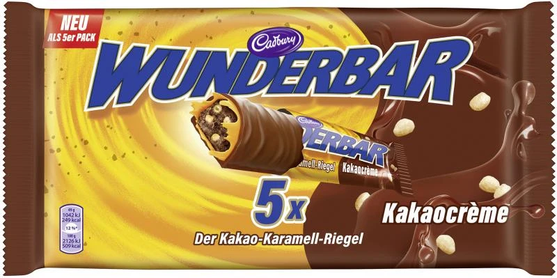 Cadbury Wunderbar Kakao-Karamell-Riegel 1 Cadbury Wunderbar Kakao-Karamell-Riegel