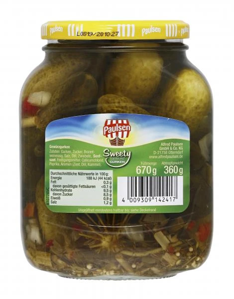 Paulsen Sweety Gewürzgurken 2 Paulsen Sweety Gewürzgurken – Bild 2