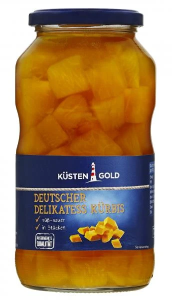 Küstengold Deutscher Delikatess Kürbis Süß-sauer 1 Küstengold Deutscher Delikatess Kürbis Süß-sauer