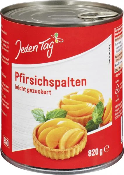 Jeden Tag Pfirsichspalten Leicht Gezuckert 1 Jeden Tag Pfirsichspalten Leicht Gezuckert
