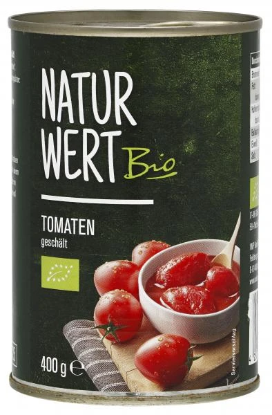 NaturWert Bio Tomaten Geschält 1 NaturWert Bio Tomaten Geschält