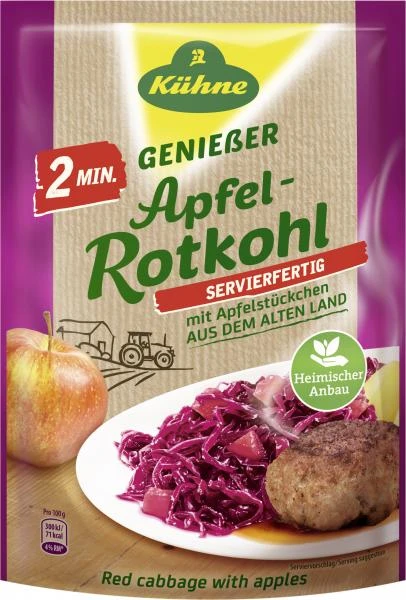 Kühne 2 Minuten Apfel-Rotkohl Mit Apfelstückchen 1 Kühne 2 Minuten Apfel-Rotkohl Mit Apfelstückchen