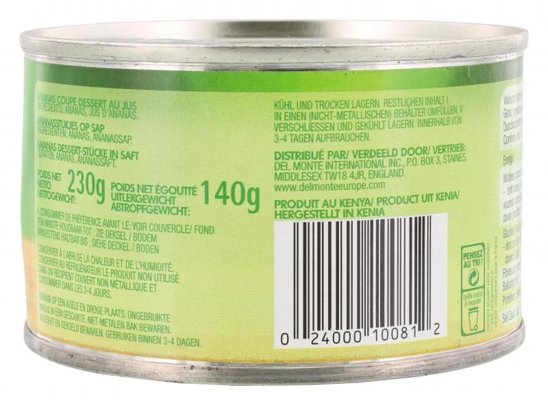 Del Monte Ananas Dessert-Stücke In Saft 2 Del Monte Ananas Dessert-Stücke In Saft – Bild 2