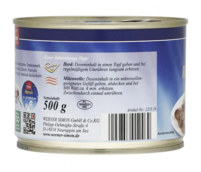 Simon Delikatess Rindergulasch In Feiner Sauce 3 Simon Delikatess Rindergulasch In Feiner Sauce – Bild 3