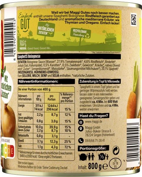 Maggi Spaghetti Bolognese 3 Maggi Spaghetti Bolognese – Bild 3