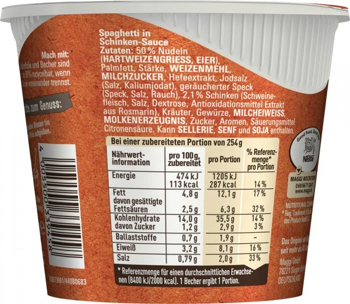 Maggi 5 Minuten Terrine Spaghetti In Cremiger Schinkensauce 4 Maggi 5 Minuten Terrine Spaghetti In Cremiger Schinkensauce – Bild 4