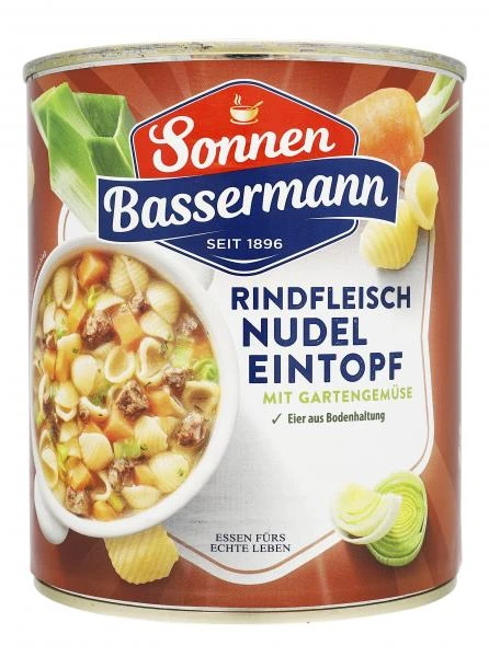 Sonnen Bassermann Rindfleisch-Nudel-Eintopf 1 Sonnen Bassermann Rindfleisch-Nudel-Eintopf