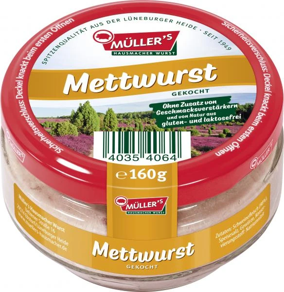 Müller's Mettwurst Gekocht 1 Müller's Mettwurst Gekocht