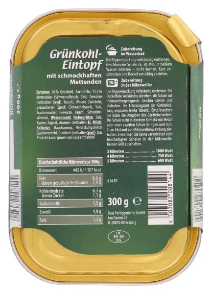 Buss Freizeitmacher Grünkohl-Eintopf 2 Buss Freizeitmacher Grünkohl-Eintopf – Bild 2