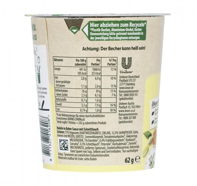 Knorr Pasta Snack Rahm-Sauce 3 Knorr Pasta Snack Rahm-Sauce – Bild 3