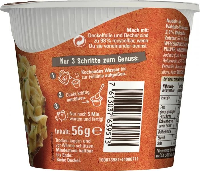 Maggi 5 Minuten Terrine Nudeln In Waldpilz-Rahmsauce 5 Maggi 5 Minuten Terrine Nudeln In Waldpilz-Rahmsauce – Bild 5