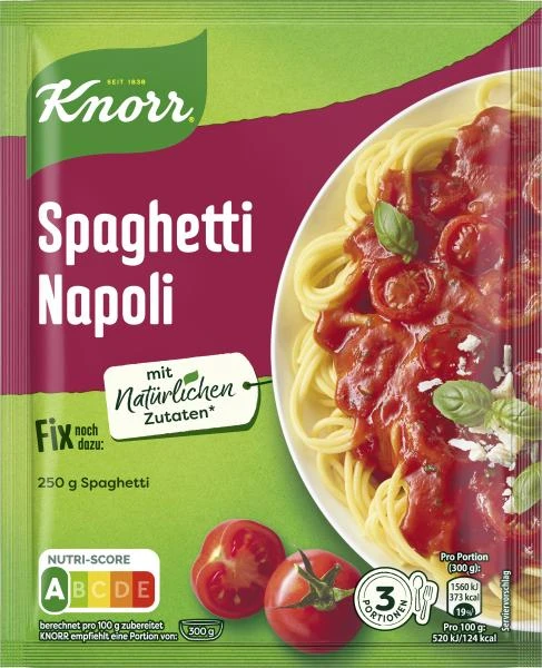 Knorr Fix Spaghetti Napoli 1 Knorr Fix Spaghetti Napoli