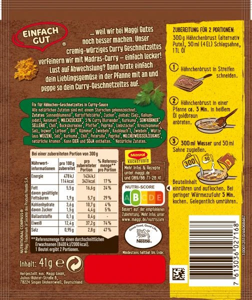 Maggi Fix Für Curry Geschnetzeltes 2 Maggi Fix Für Curry Geschnetzeltes – Bild 2