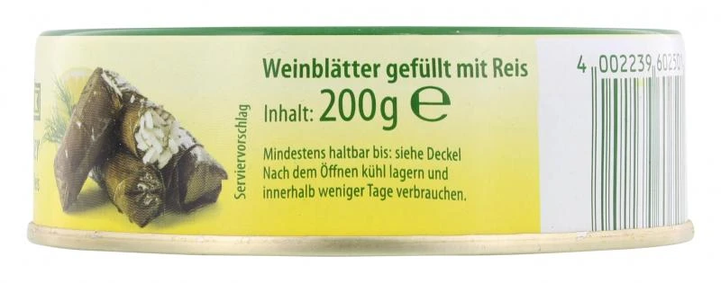 Feinkost Dittmann Weinblätter Mit Reis 2 Feinkost Dittmann Weinblätter Mit Reis – Bild 2