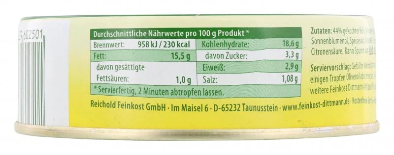 Feinkost Dittmann Weinblätter Mit Reis 3 Feinkost Dittmann Weinblätter Mit Reis – Bild 3
