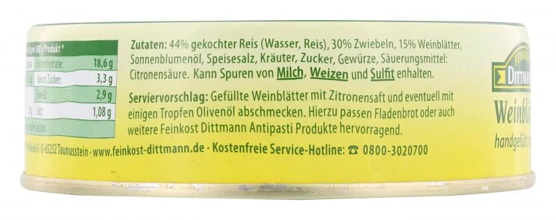 Feinkost Dittmann Weinblätter Mit Reis 4 Feinkost Dittmann Weinblätter Mit Reis – Bild 4