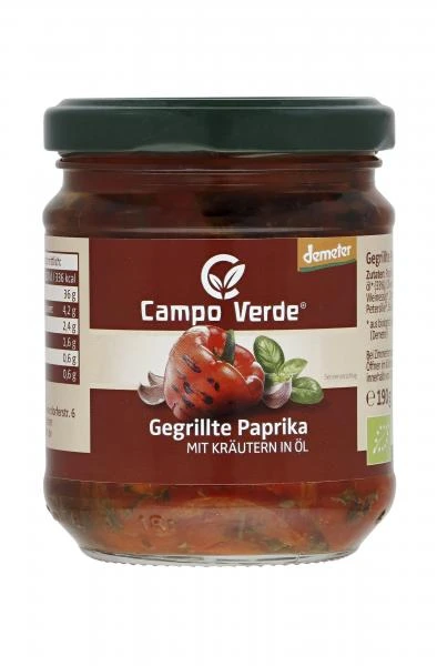 Campo Verde Demeter Gegrillte Paprika In Öl 1 Campo Verde Demeter Gegrillte Paprika In Öl