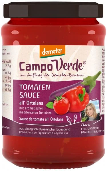 Campo Verde Demeter Bio Tomatensauce All' Ortolana 1 Campo Verde Demeter Bio Tomatensauce All' Ortolana