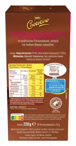 Nestlé® Nestlé Chococino Trinkschokolade 9 Nestlé® Nestlé Chococino Trinkschokolade -Lebensmittel Verkäufe 4502090040 07613036300261 04