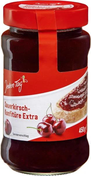 Jeden Tag Konfitüre Extra Sauerkirsche 1 Jeden Tag Konfitüre Extra Sauerkirsche