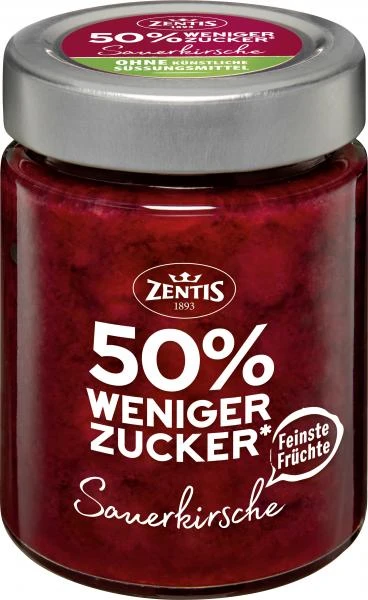 Zentis 50% Weniger Zucker Sauerkirsche 1 Zentis 50% Weniger Zucker Sauerkirsche