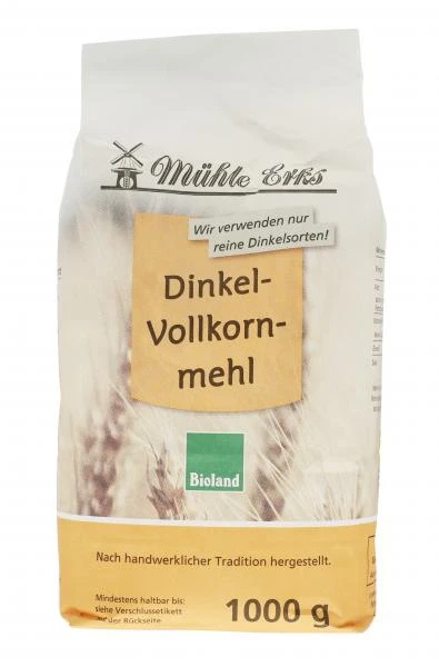Mühle Erks Bioland Vollkorn Dinkelmehl 1 Mühle Erks Bioland Vollkorn Dinkelmehl