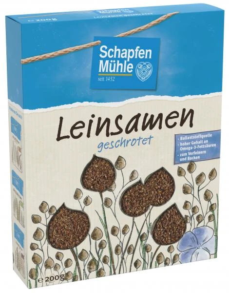 Schapfenmühle Leinsamen Geschrotet 1 Schapfenmühle Leinsamen Geschrotet