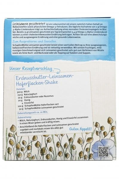 Schapfenmühle Leinsamen Geschrotet 3 Schapfenmühle Leinsamen Geschrotet – Bild 3