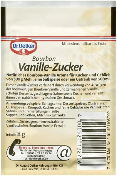 Dr. Oetker Bourbon Vanille Zucker 2 Dr. Oetker Bourbon Vanille Zucker – Bild 2