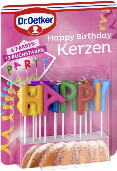 Dr. Oetker Happy Birthday Kerzen 1 Dr. Oetker Happy Birthday Kerzen