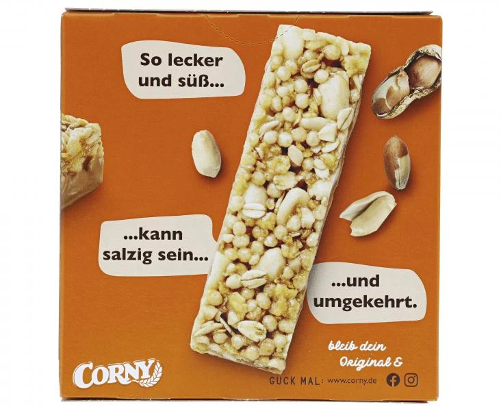 Corny Müsli Riegel Erdnuss Süß & Salzig 3 Corny Müsli Riegel Erdnuss Süß & Salzig – Bild 3