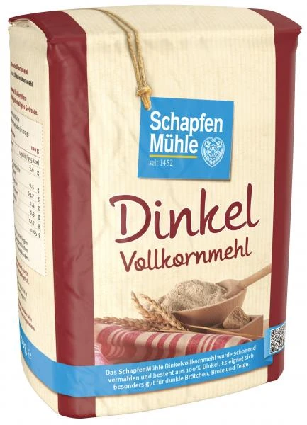 Schapfenmühle Dinkel Vollkornmehl 1 Schapfenmühle Dinkel Vollkornmehl