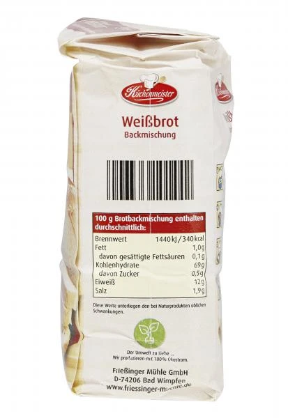 Küchenmeister Backmischung Weissbrot 2 Küchenmeister Backmischung Weissbrot – Bild 2