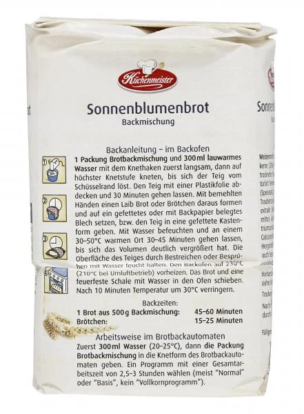 Küchenmeister Backmischung Sonnenblumenbrot 3 Küchenmeister Backmischung Sonnenblumenbrot – Bild 3