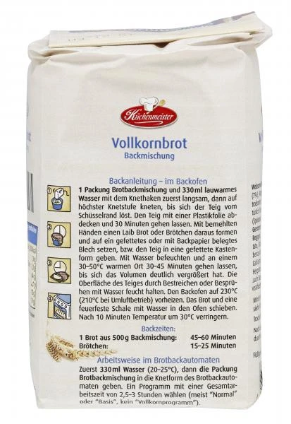 Küchenmeister Backmischung Vollkornbrot 3 Küchenmeister Backmischung Vollkornbrot – Bild 3