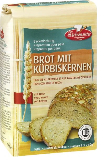Küchenmeister Backmischung Brot Mit Kürbiskernen 1 Küchenmeister Backmischung Brot Mit Kürbiskernen